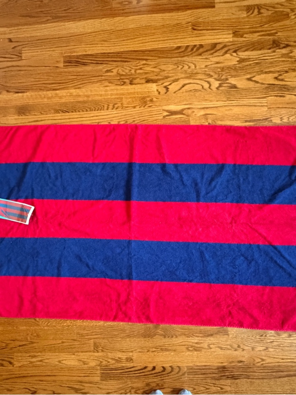 NWT Charisma Beach Towel 35” x 70” Red & Blue Wide Stripe